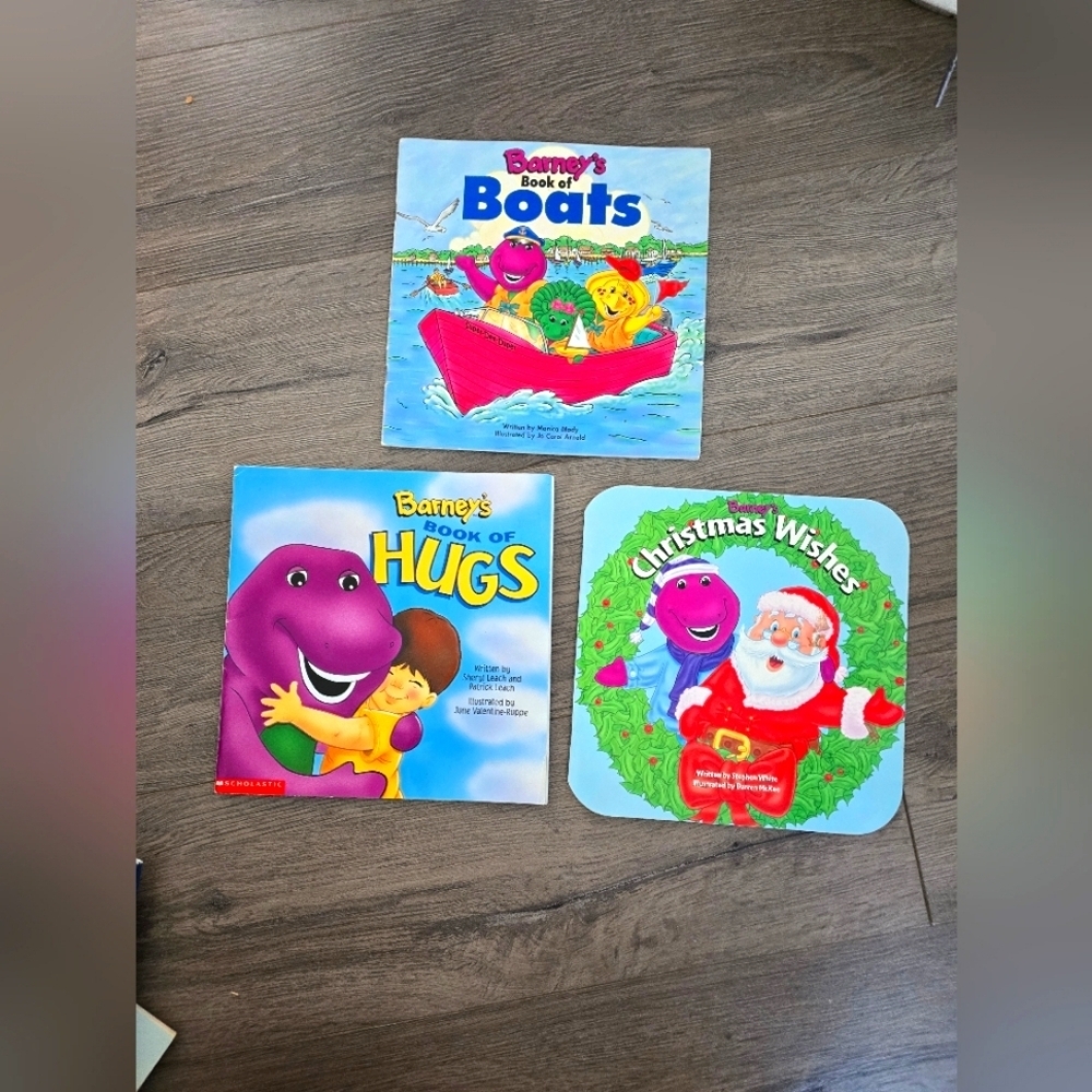 Barney Vintage Paperback Children's Books, Set of 3.